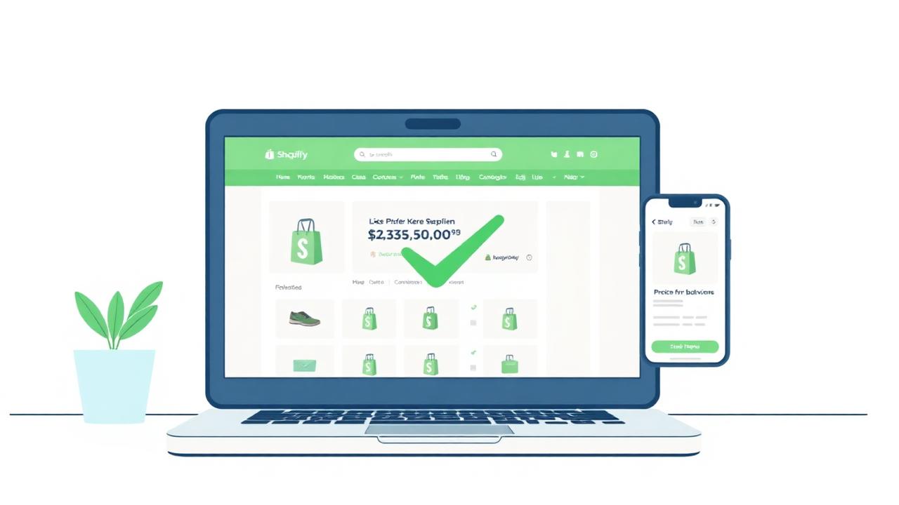 Shopify webshop indítása – Shopify admin felület illusztráció
